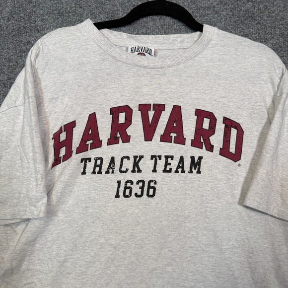 Harvard Universiry Shirt Adult Small Tshirt Gray Track Team Vintage Y2K 90s - Picture 3 of 10